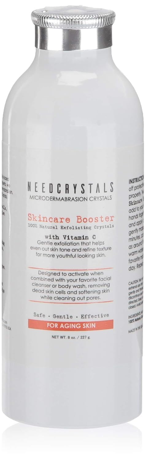 8 oz (w/Vitamin C) : NeedCrystals Microdermabrasion Crystals with Vitamin C (8 oz)
