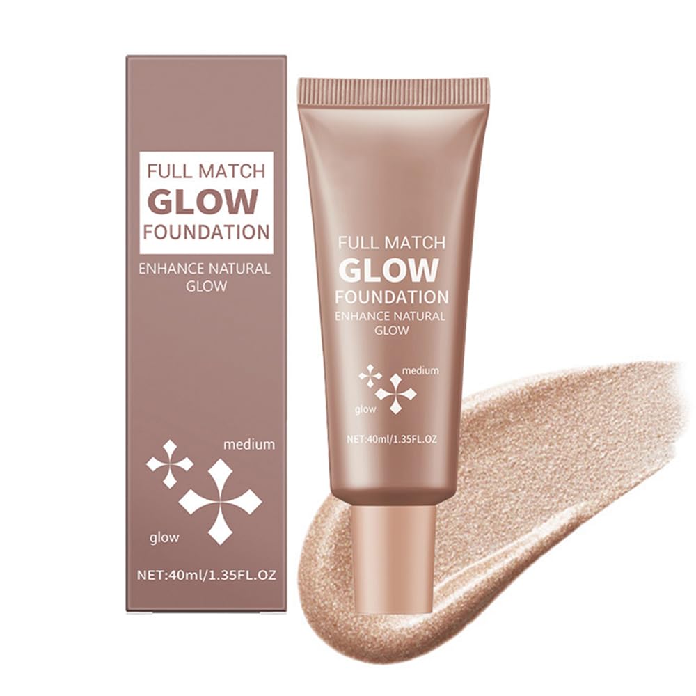 Natural Glow Illuminator Glotion - Hydrating, Long-Lasting Highlighter for Face & Body with Sheer to Light Buildable Coverage and Radiant, Sun-Kissed Look, 1.35 fl oz (#3 Medium, 1 Piece)