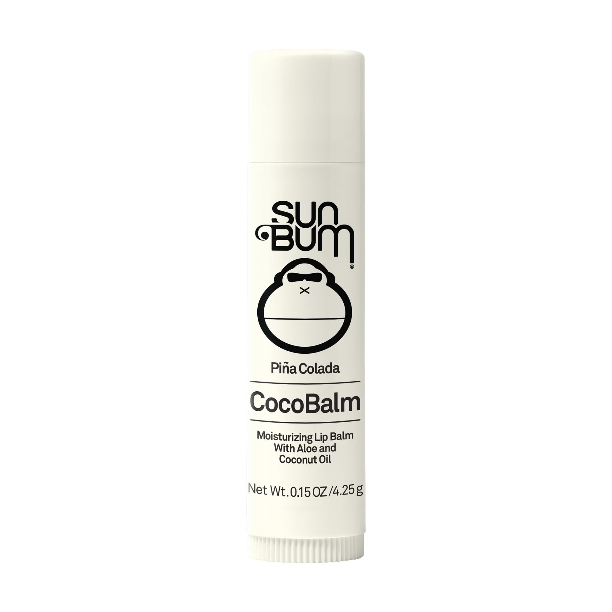 Sun Bum Cocobalm Piña Colada - Hydrating Lip Balm with Coconut Oil and Aloe Vera - 0.15 oz Stick