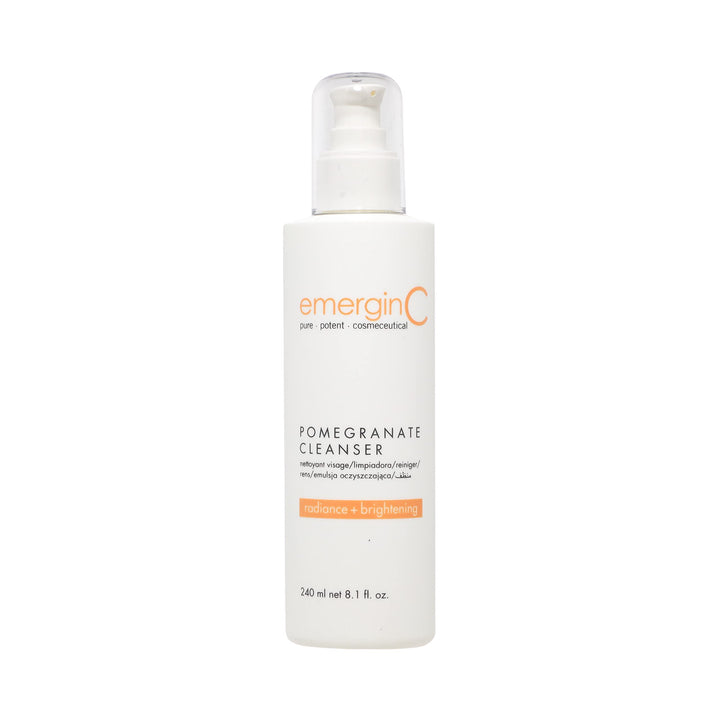 emerginC - Pomegranate Gel Cleanser, Makeup Remover and Face Wash with Plant & Herbal Extracts for All Skin Types, 240ml / 8.1oz by EmerginC