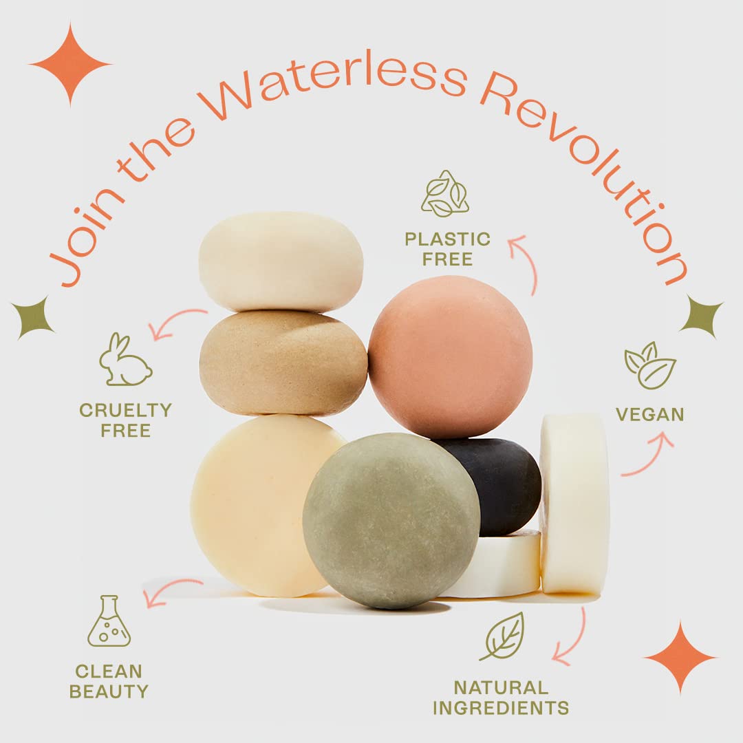 Shampoo Bars and Conditioner Set | Curl Defining, Frizz Control, Hydrating, Moisturizing, Rice Protein & Buriti Oil for Smooth, Shiny Hair