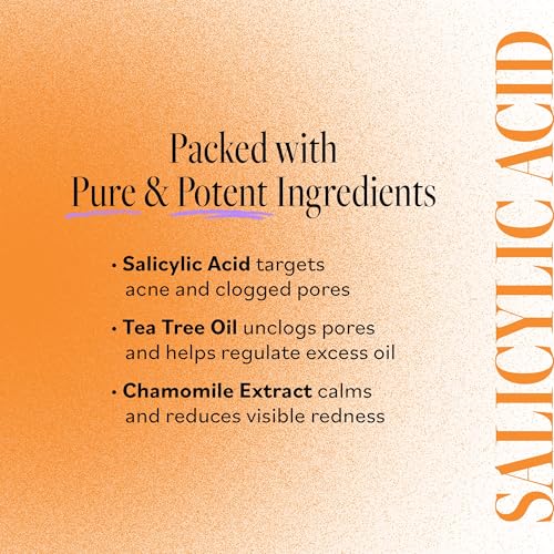 Derma E Acne Deep Pore Cleansing Wash – Blemish Control Facial Cleanser with Salicylic Acid, 6 fl oz