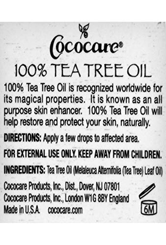 Cococare Skin Care All Natural Tea Tree Oil -1 Fl Oz - Australian Tea Tree Oil for Skin Care and Hair Care
