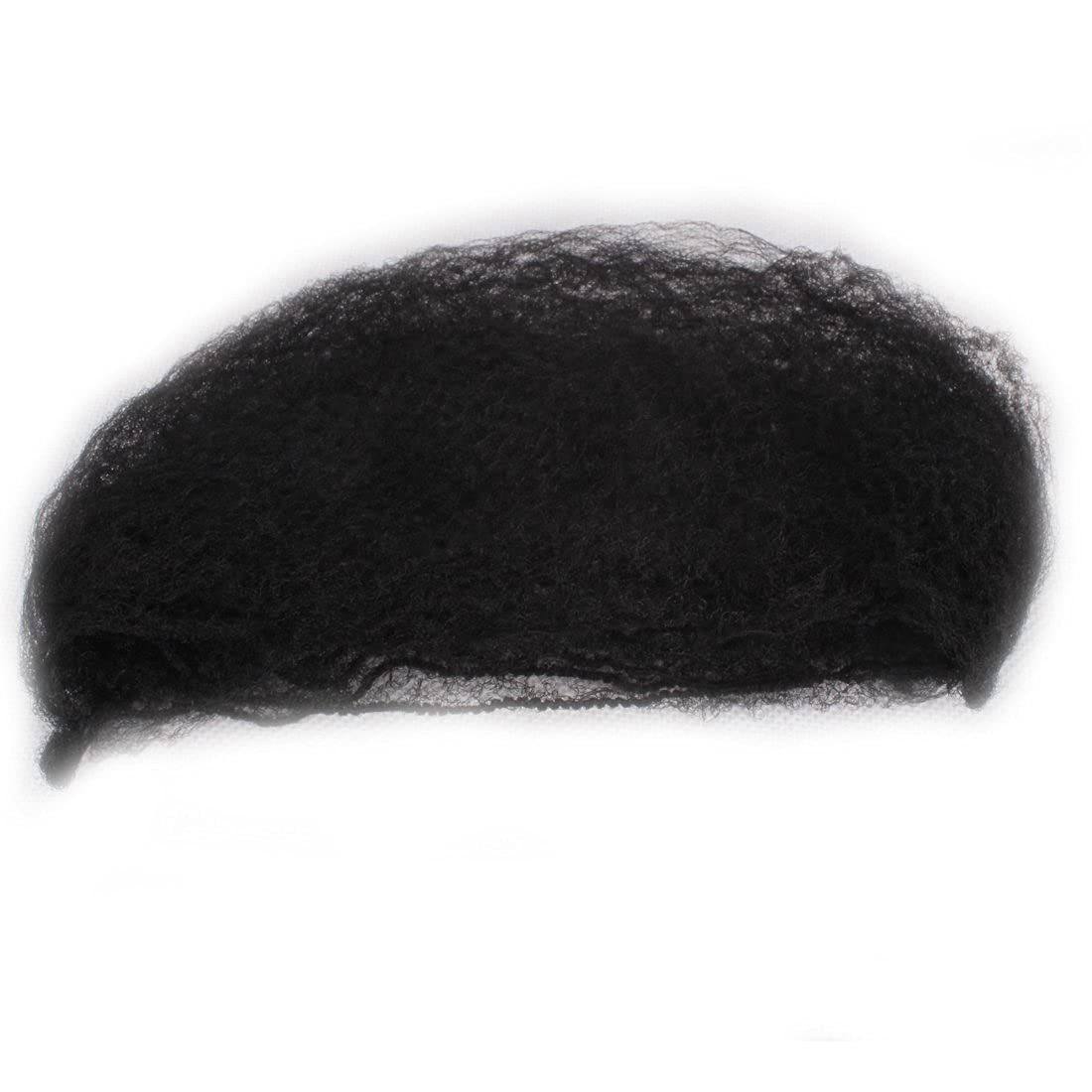 Generic Pack of 100pcs Hair Nets Invisible Elastic Edge Mesh 50cm Black