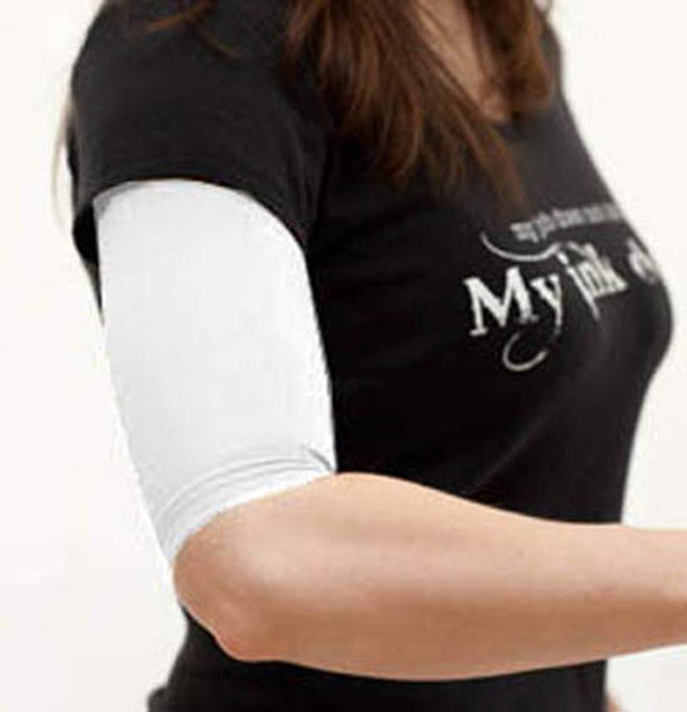 Tatjacket Tattoo Cover Up Concealer Sleeve, Upper Arm Or Calf Coverage, Upf 50 Protection, Slip Free, For Men & Women (Unisex), 2 Pack Large, White