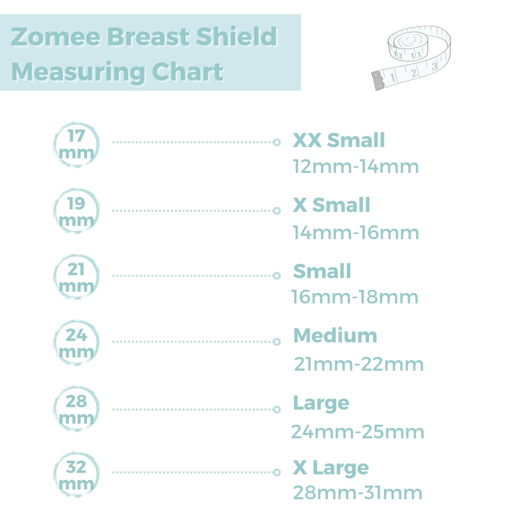 Zomee Flex Breast Nipple Shield Latch Assistance Inverted or Flat- Comfortable & Soft for Easy Pumping Use for Z1 Z2 Breast Pump (28 mm) 2 Pack