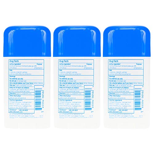Vanicream Anti-Perspirant - Deodorant Clinical Strength For Sensitive Skin, 2.25 Oz Pack of 3
