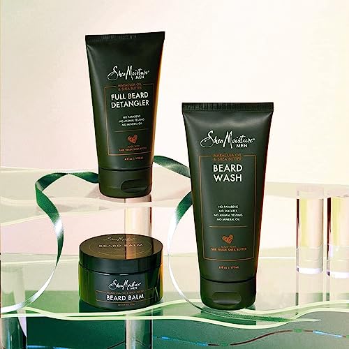 SheaMoisture Beard-Care Kit for Men, Includes Wash, Balm, Oil, Conditioner, Natural Shea Butter & Maracuja Oil, Great Gift