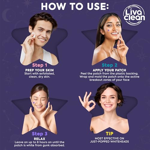 LivaClean Star Pimple Patches for Face w/Hydrocolloid, Salicylic Acid & Tea Tree, 240 Patches, Hydrocolloid Acne Patch, Cute Star Pimple Patch for Healing Stickers Zit Superstar