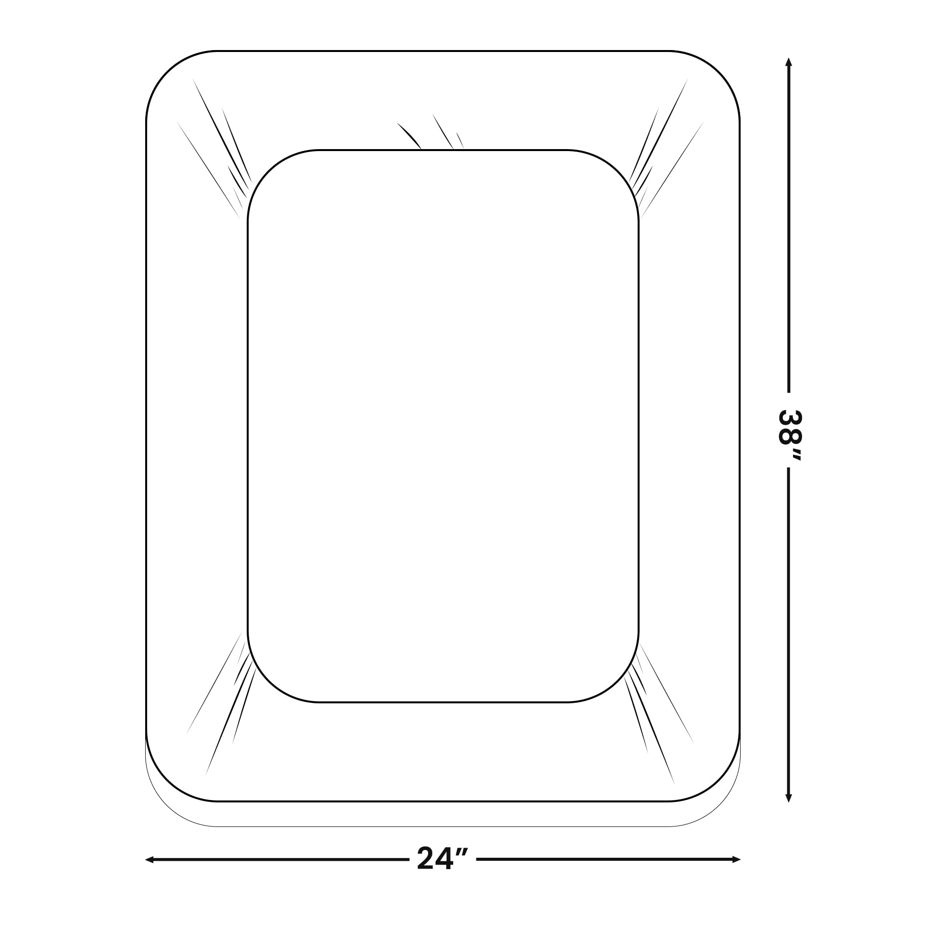 Abstract Quilted Mattress Pad White Fitted Waterproof Cotton Protector Cover (24 x 38 (Mini Crib)) (24 x 38 (Mini Crib)) by Abstract
