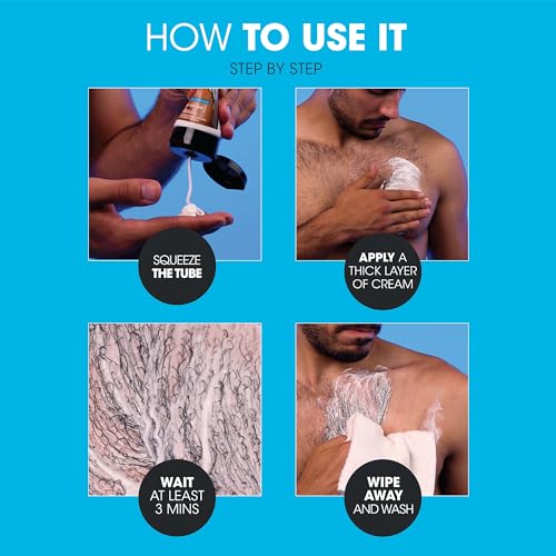 Nad's For Men Hair Removal Cream, Painless Hair Removal For Men, Soothing Depilatory Cream For Unwanted Coarse Male Body Hair, 6.8 Fl Oz