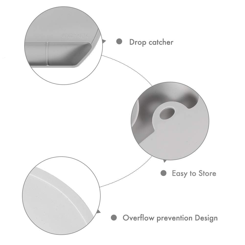 Food Catching Baby Placemat with Suction - Non-Slip Placemats for Kids with Strong Suction Silicone Placemats Suction Babies Toddlers Tiny Diner Placemat Roll Up Non Slip Washable Baby Restaurant Mat