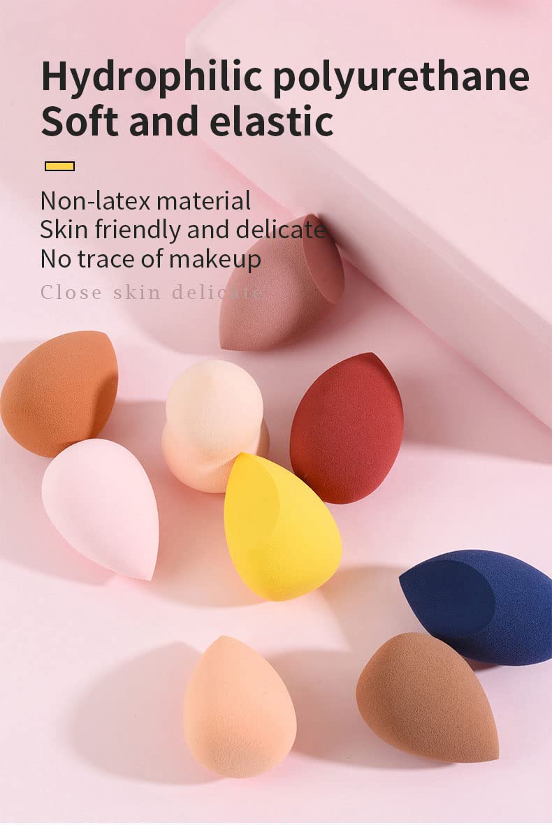 Blender Makeup sponge For Blending Latex Free Makeup sponge Set, Soft Beauty Sponges Set for Face Cream, Liquid Foundation, Powder Application and Blending, 8 pcs Green Set Come with Green BoxF