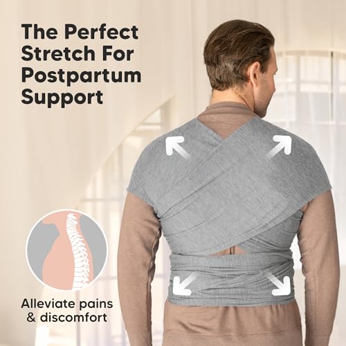KeaBabies Baby Wrap Carrier - All in 1 Original Baby Carrier Newborn to Toddler Sling, Easy to Wear, Hands Free Bonding, Lightweight, Breathable Infant Wraps (Classic Gray)