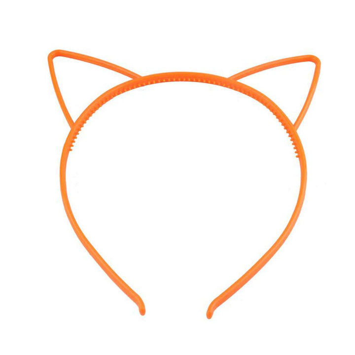Cute Kawaii Cat Ear Headband Hair Band for Women Girl (Orange)