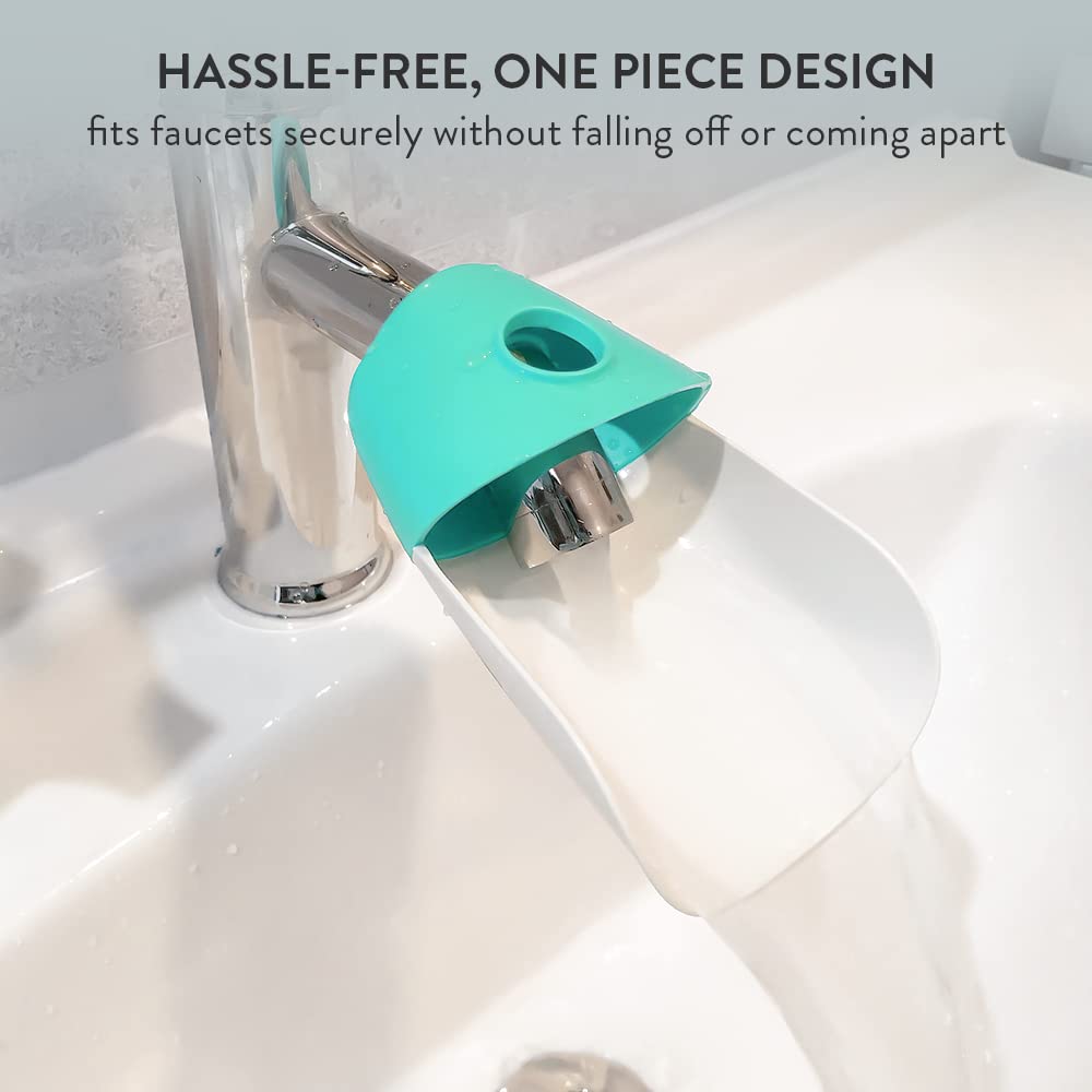 Prince Lionheart Fun and Safe Hand-Washing Solution, Faucet Extender for Babies and Toddlers,Fits Standard and Gooseneck Faucets, Gumball Green