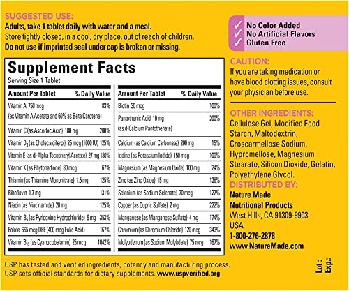 Nature Made Multi for Her 50+ Vitamin/Mineral Tablets 90 ea (Pack of 4)
