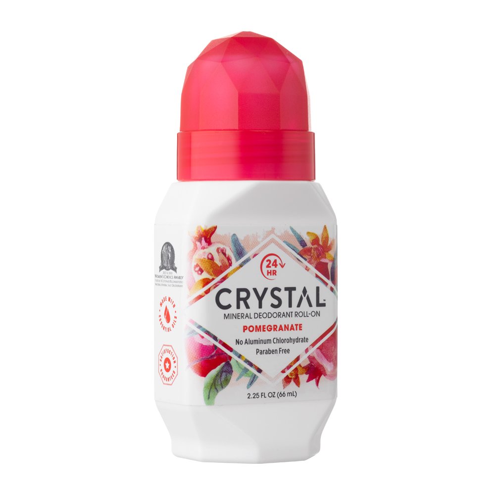 CRYSTAL essence Mineral Deodorant Roll-On - Pomegranate (2.25 fl oz) - 12 Pack