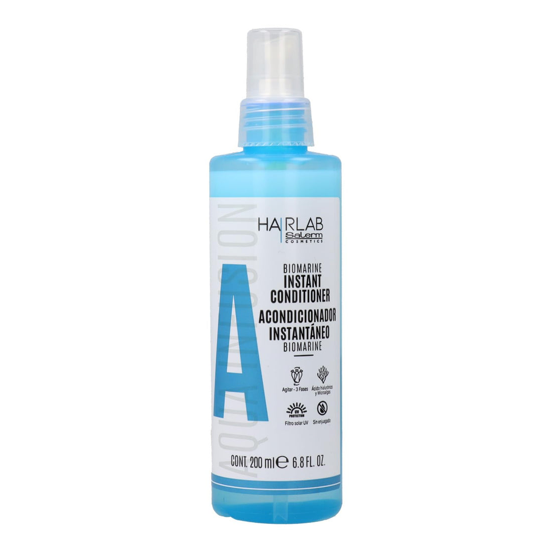 SALERM - Leave-In Hair Conditioner - Biomarine Hair Lab - 200 ml - Hydrates and Detangles Hair - Closes the Cuticle - with Marine Algae Extract and Hyaluronic Acid - Paraben-Free
