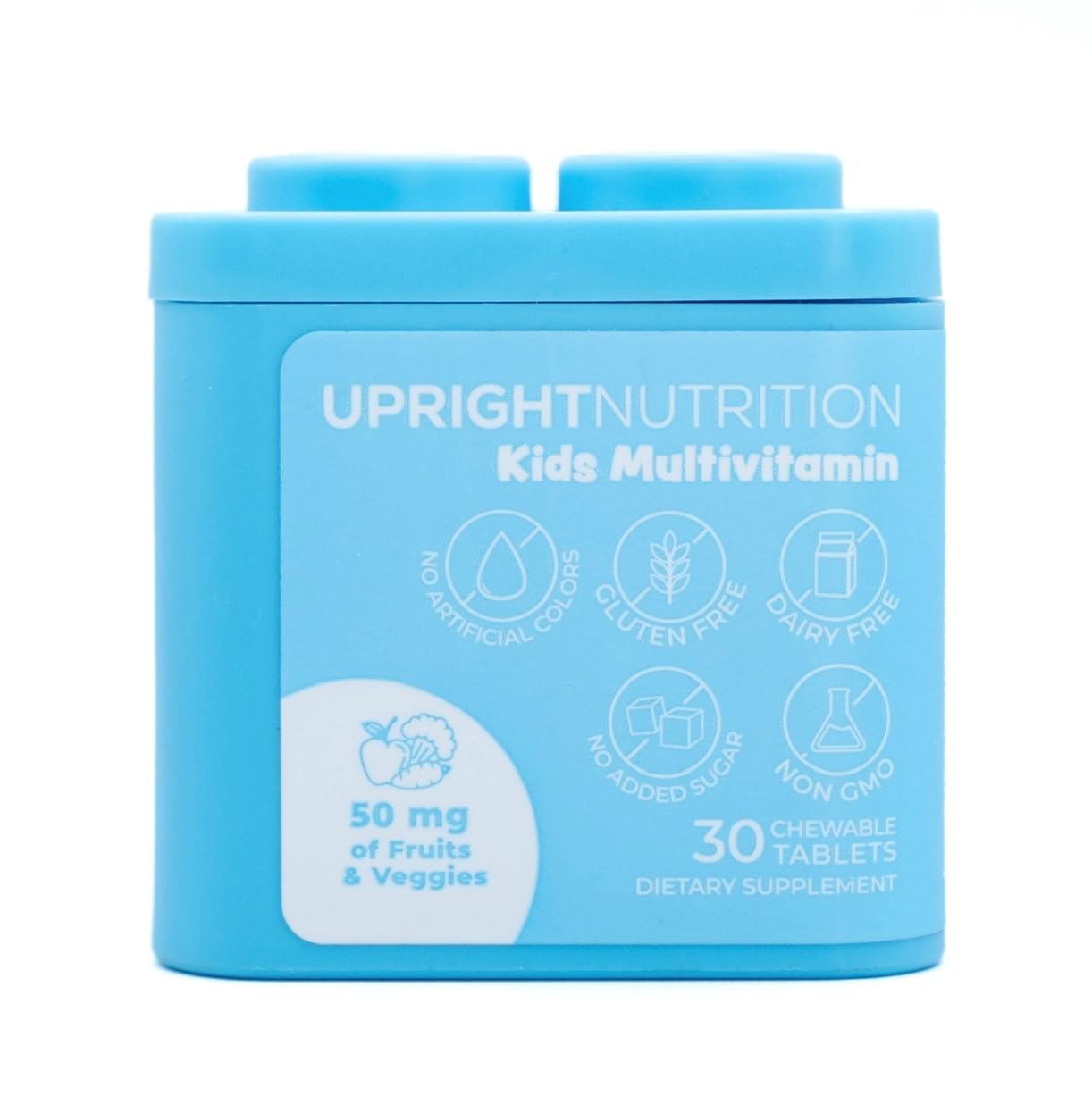 Upright Nutrition Kids Multivitamin | Chewable | Sugar-Free | Vitamins A, C, D3, E, K, B1, B2, B5, B7, & B12 | Calcium, Zinc, and Magnesium for Overall Health | Fruit Punch Flavor | 30 Day Supply