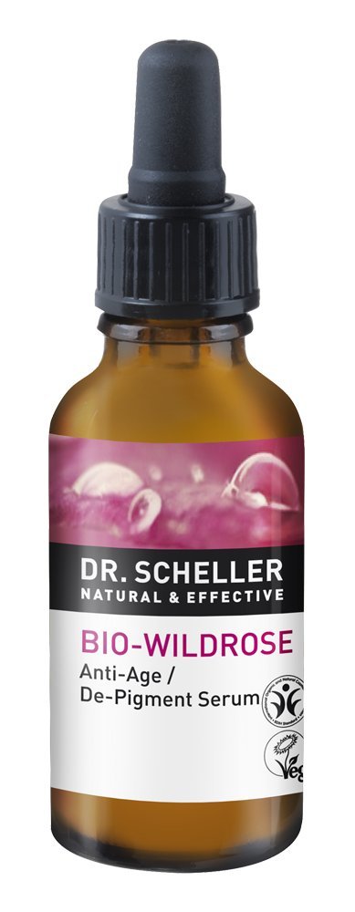 Anti-Aging De-Pigment Serum Organic Wild Rose Dr. Scheller Skin Care 1 Oz Lotion