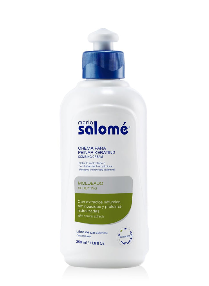 Maria Salome Maria Salome Crema para Peinar Keratin2 Sin Sal Leave in Conditioner 350ml 11.8 fl Oz