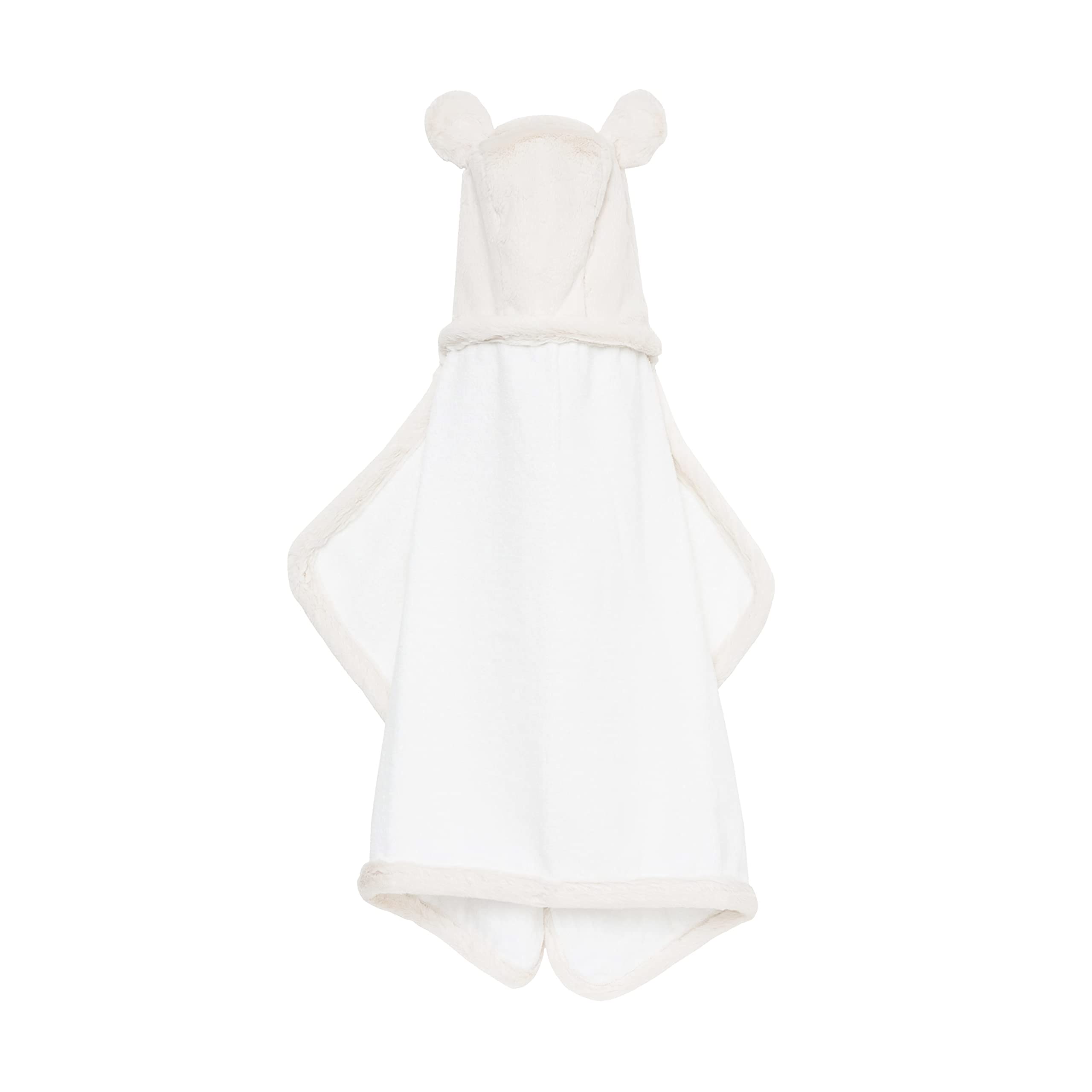 Little Giraffe Luxe Baby Towel with Ears, 24 x 41, Cream