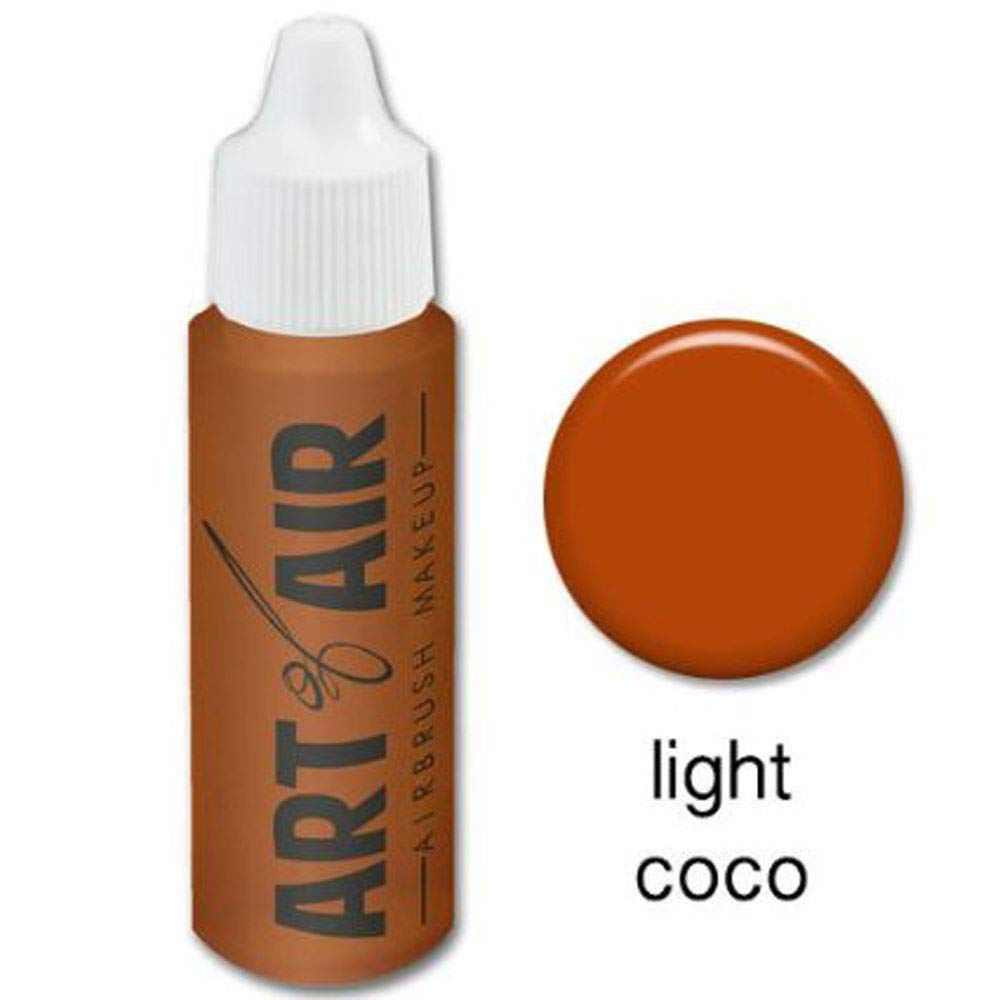 Art of Air 4pc DARK Complexion Professional Airbrush Cosmetic Makeup Set 1/2 oz bottles