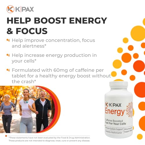 K-Pax Energy - High Potency Mitochondrial Nutrients - Immune Boosting Energy Multivitamin - 120 Tablets