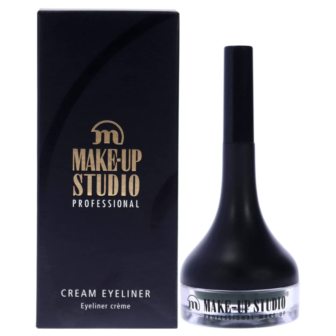 Make-Up Studio Professional Make-Up Cream Eyeliner With Brush - Beautiful Eyeliner With Integrated Brush - Ideal To Put A Tight Eyeliner - To Create A Perfect Smokey Eye - Green - 0.07 Oz