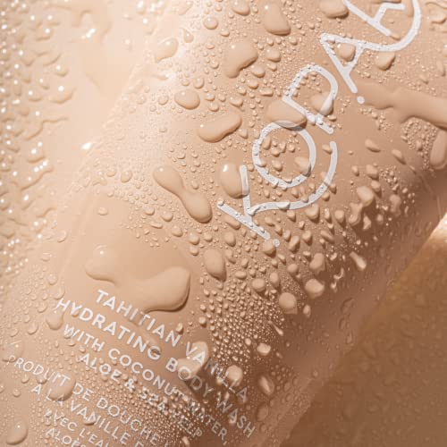 Tahitian Vanilla Hydrating Body Wash with Coconut Water, Aloe & Sea Kelp | Cleanses Without Stripping Moisture or Natural Oils | Infused with Notes of Warm Vanilla | Vegan and Cruelty-Free | 9.0 Oz