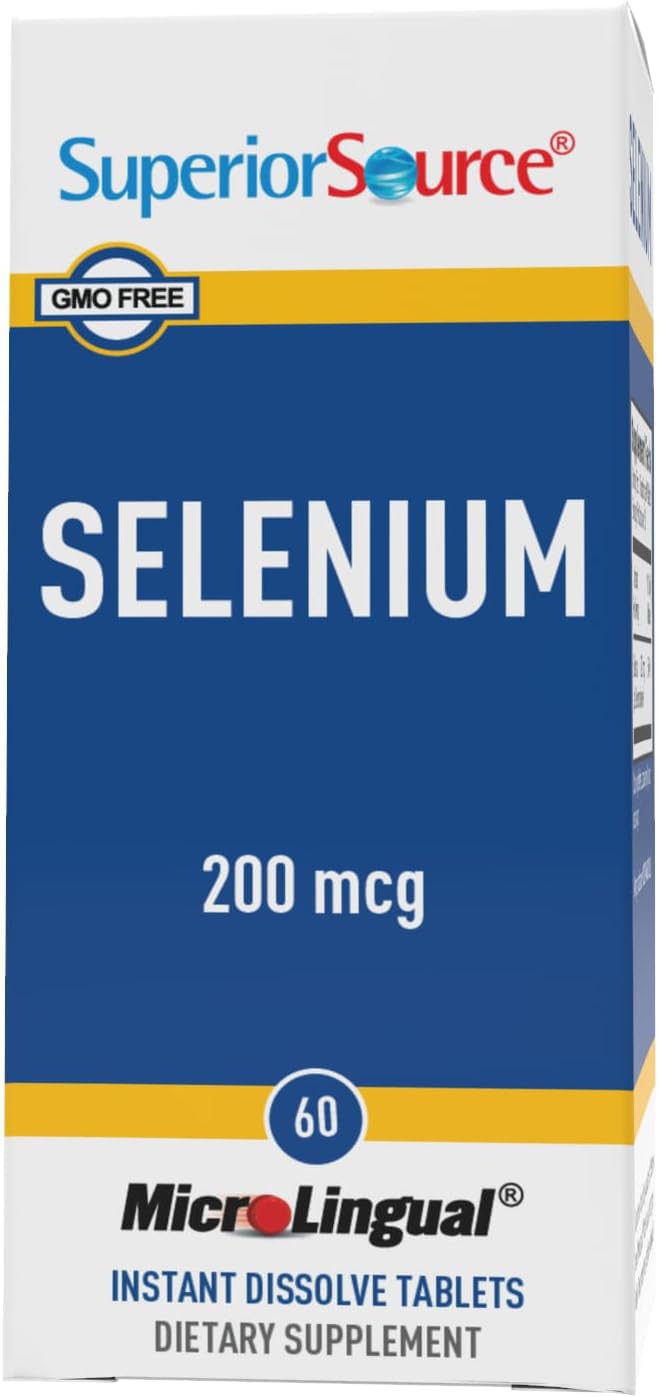 Superior Source Selenium Nutritional Supplements, 200 mcg, 60 Count