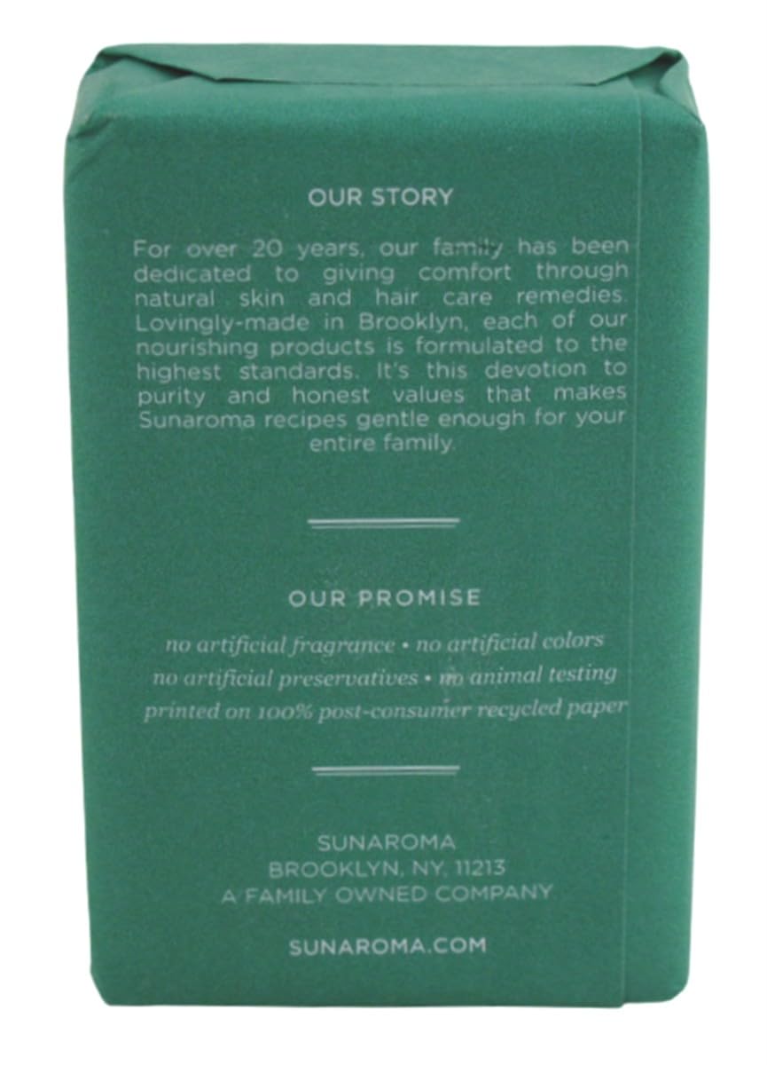 Sunaroma Soap Bar Eucalyptus With Tea Tree + Ginger 8 Ounce (6 Pack)