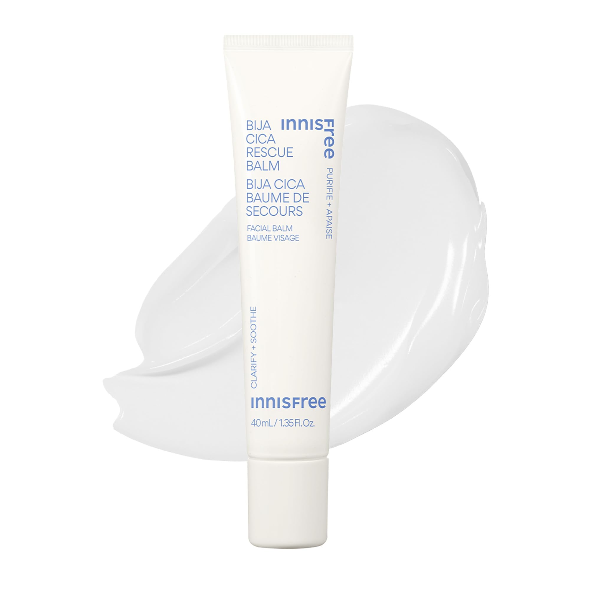 innisfree Bija Cica Rescue Balm with Squalane, Korean Moisturizing Balm Helps Soothe Skin and Improve Uneven Texture (Packaging May Vary)