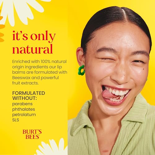 Burt's Bees Lip Balm - Original Beeswax 12 Count Pack in Bulk, Lip Moisturizer With Responsibly Sourced Beeswax, Tint-Free, Natural Origin Conditioning Lip Treatment, 12 Tubes, 0.15 oz