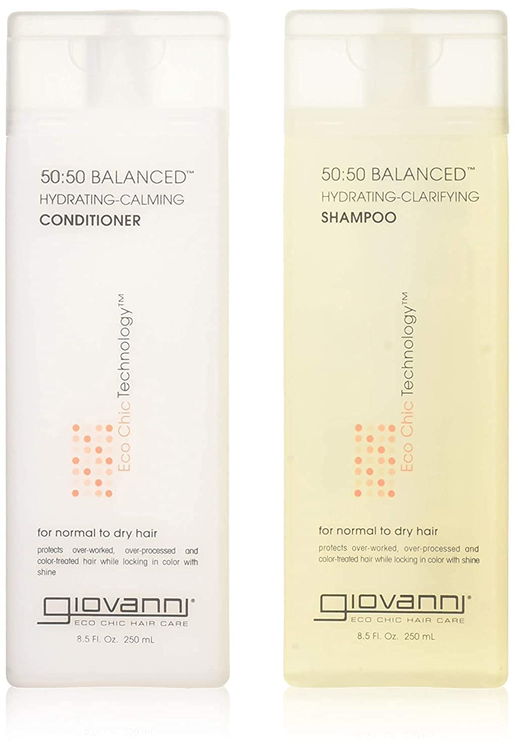 GIOVANNI COSMETICS - 50:50 Balanced Hydrating Duo - Hydrating Clarifying Shampoo & Hydrating Calming Conditioner Set (8.5 Ounce)