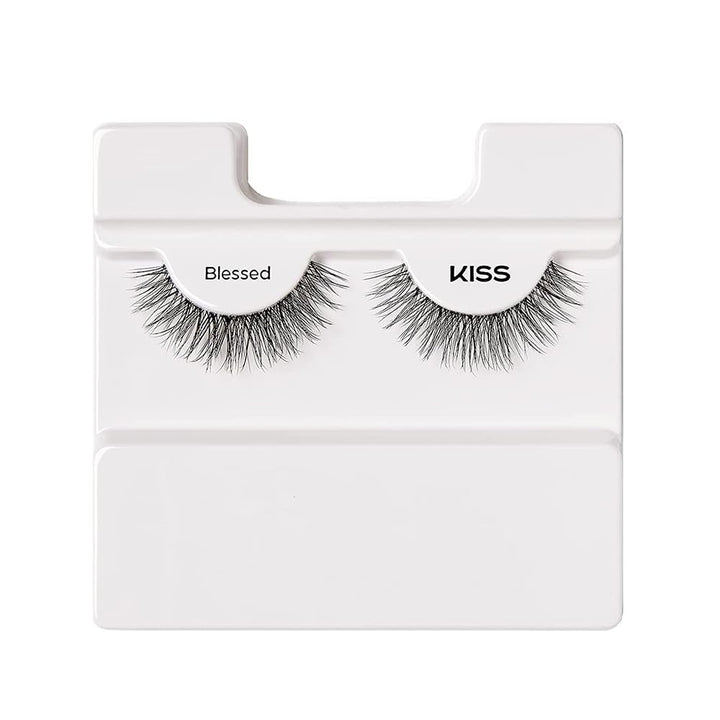 KISS MLBB My Lash But Better False Eyelashes, Everyday Wearable Volume with Superfine Band Technology, Easy To Apply, Reusable, Cruelty-Free, Strip Lashes, Blessed, 1 Pair Fake Eyelashes