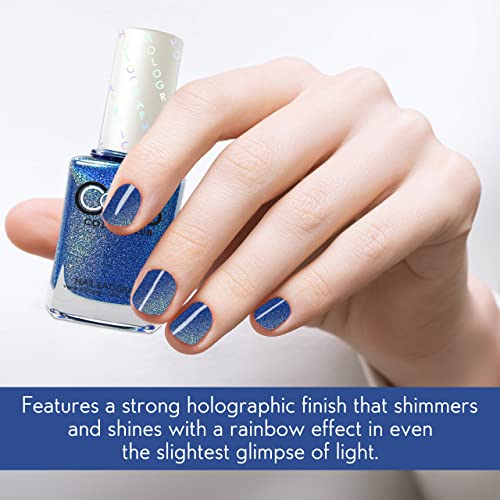 Color Club Halographic Hues Nail Polish, Shimmering Sky Colors, Over The Moon, .05 Ounce