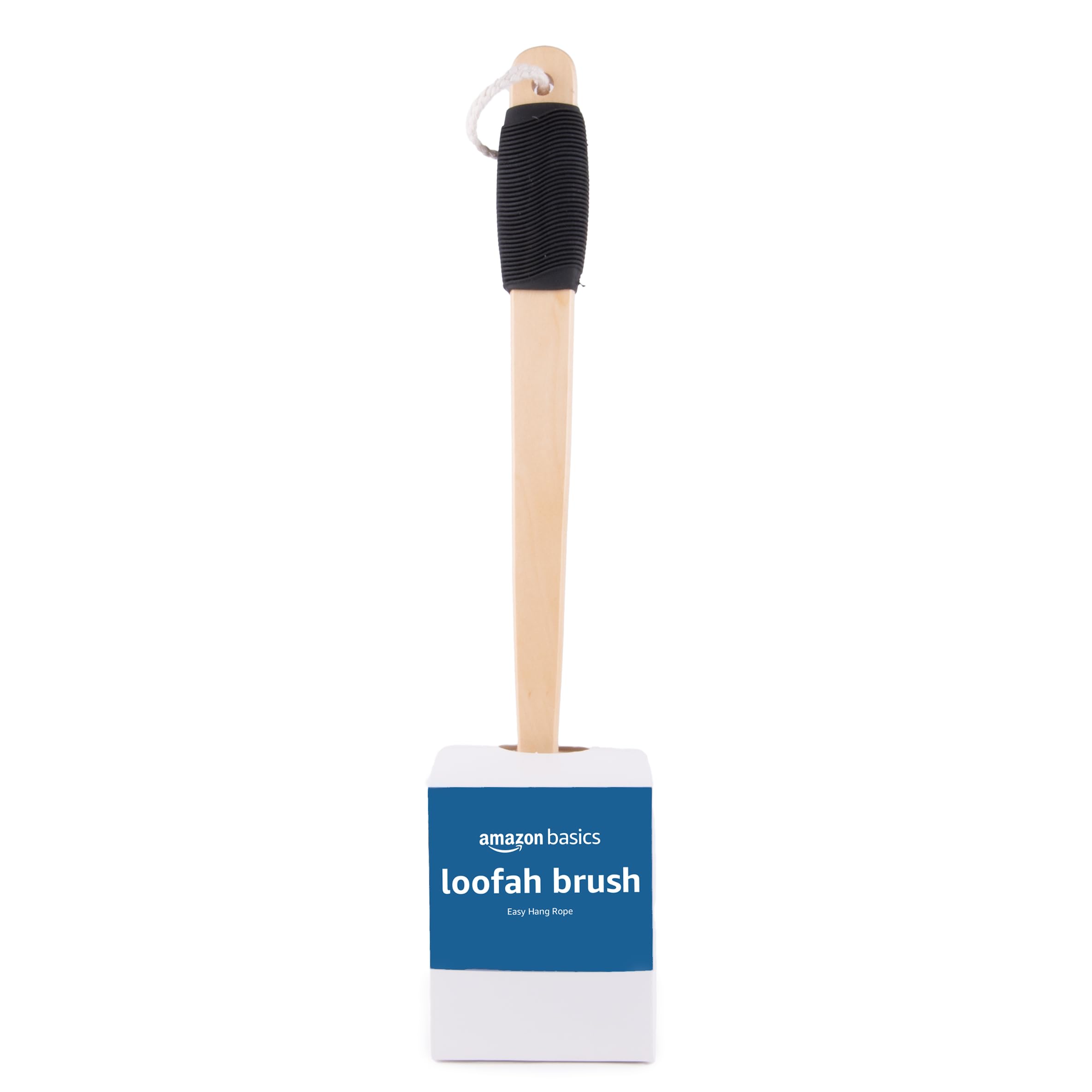 Amazon Basics Loofah Brush, Shower Brush with Handle