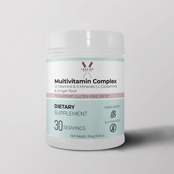 Inspire Gluten Free - multivitamin Powder, Celiac Supplement, Gluten Free Vitamins and Minerals - Immune Support zinc biotin b6 b2 niacin Calcium Natural Iodine kelp