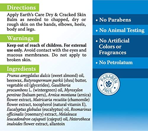Earth's Care, Dry & Cracked Skin Balm, 2.5 oz (71 g)