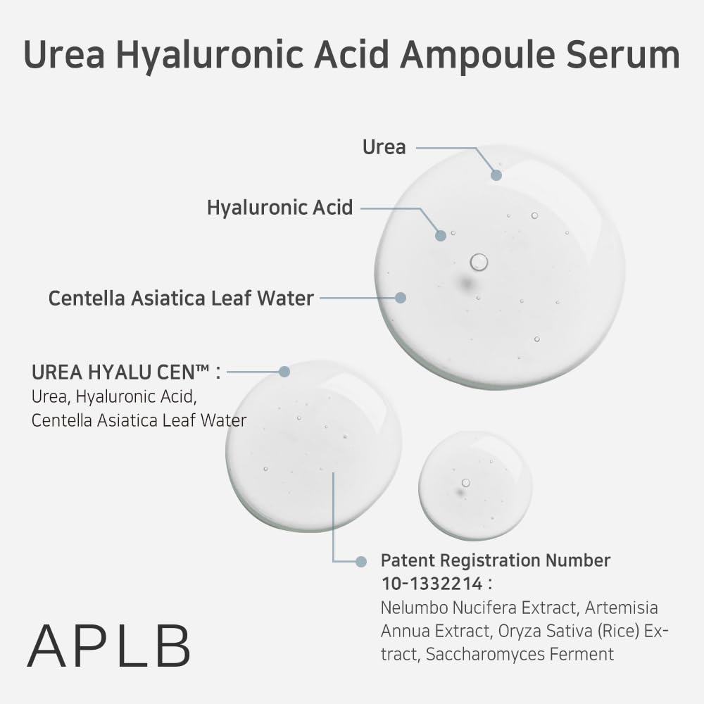 APLB Urea Hyaluronic Acid Ampoule Serum | UREA HYALU CEN™ 35.9% 1.35 FL.OZ/Korean Skincare, Deep hydration, Nourishing, Dry skin, Wrinkle care, Revitalize for gentle and improve skin texture