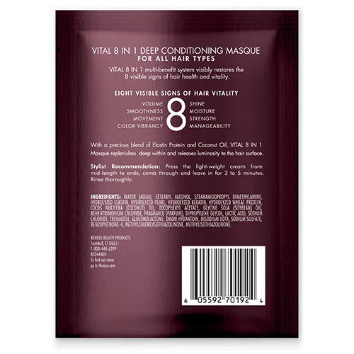 Nexxus New York Salon Care Vitall 8-In-1 Coconut & Protein Complex Rejuvenating Masque 1.5 oz