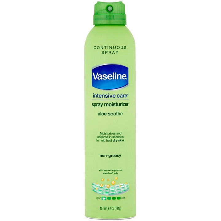 Vaseline Spray & Go Moisturizer, Aloe Fresh, 6.5 oz