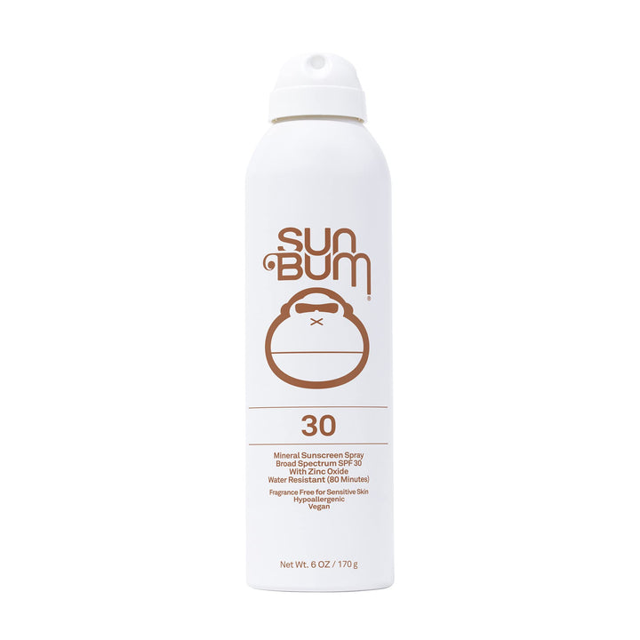 Sunscreen Spray, Spf 30: Sun Bum Mineral Sunscreen Spray, Spf 30, Broad Spectrum Uva/Uvb Protection, Hypoallergenic, Paraben Free, Gluten Free, Vegan, 1 Count