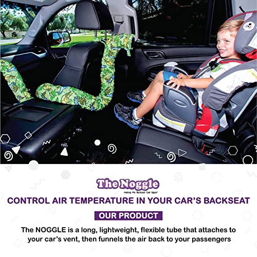 NOGGLE, 6ft - Kids Personal Air Conditioning System, Made in USA, Directs Cool Air to Children in The Backseat - Air Conditioning Vent Hose for Vehicles, Making The Back Seat Cool Again - Black