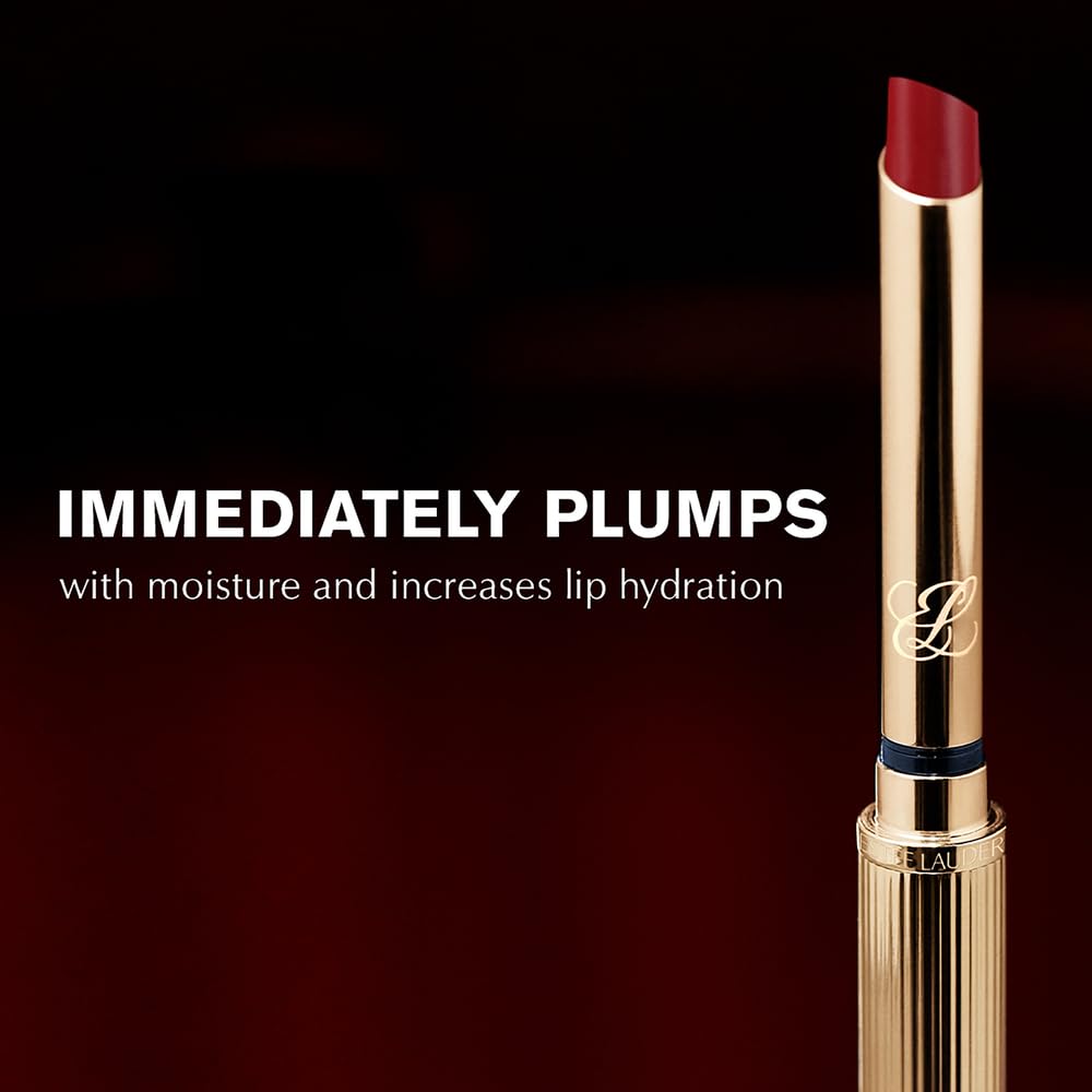 Estée Lauder Pure Color Explicit Long-Lasting Slick Shine Slim Lipstick for Women | Plumping & Hydrating, 222 Heat of the Moment