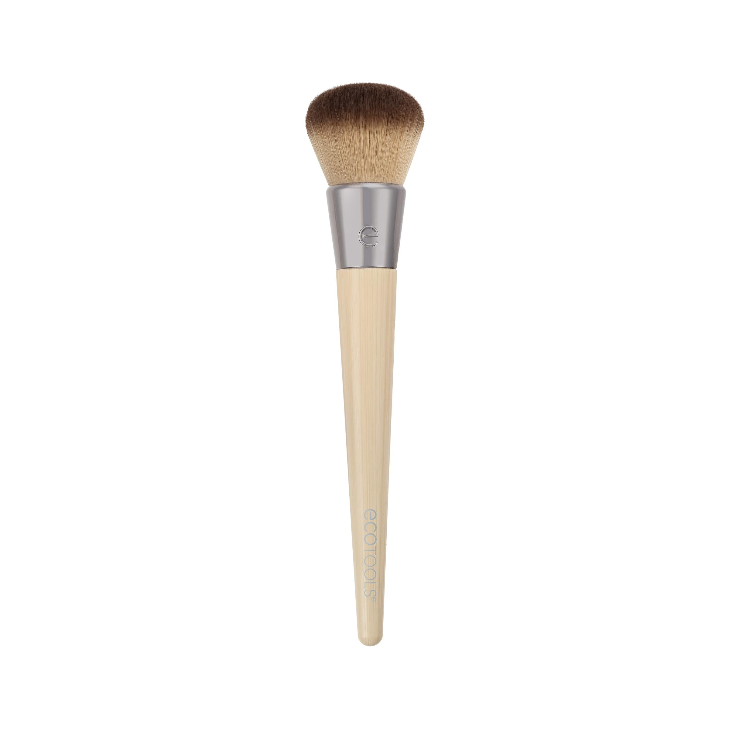 EcoTools Blending Face Makeup Brush, For Liquid & Cream Foundation, Bronzer, & Blush, Multipurpose Makeup Brush, Dense, Synthetic Bristles, Eco Friendly, Cruelty-Free & Vegan, 1 Count
