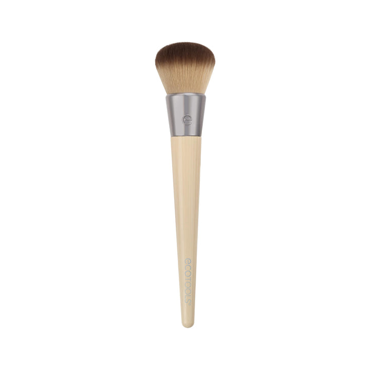 EcoTools Blending Face Makeup Brush, For Liquid & Cream Foundation, Bronzer, & Blush, Multipurpose Makeup Brush, Dense, Synthetic Bristles, Eco Friendly, Cruelty-Free & Vegan, 1 Count