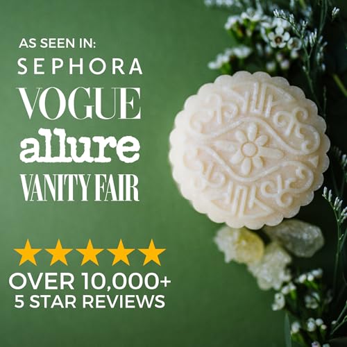 Viori Hidden Waterfall Shampoo and Conditioner Bar Set and Bamboo Holder - Made with Rice Water for Hair Growth - Handcrafted Sulfate Free Shampoo and Conditioner